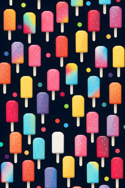 Popsicle seamless pattern