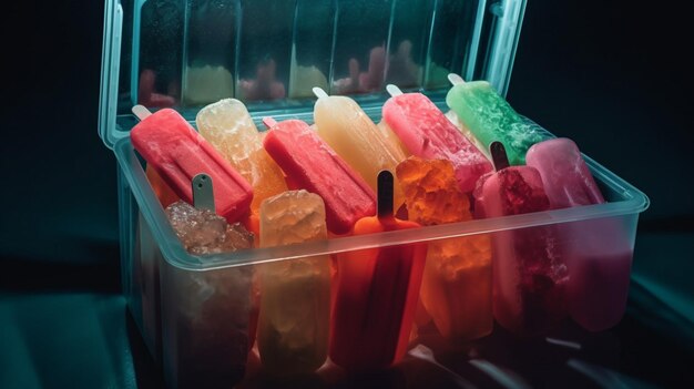 Popsicles in a cooler