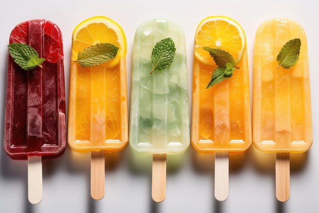 Popsicles for summer drinks are ready to be served professional advertising food photography