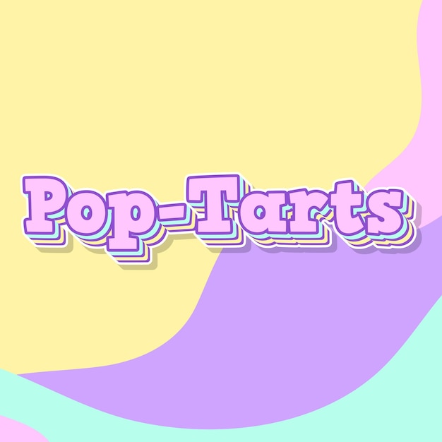 Photo poptarts typography 3d design cute text word cool background photo jpg