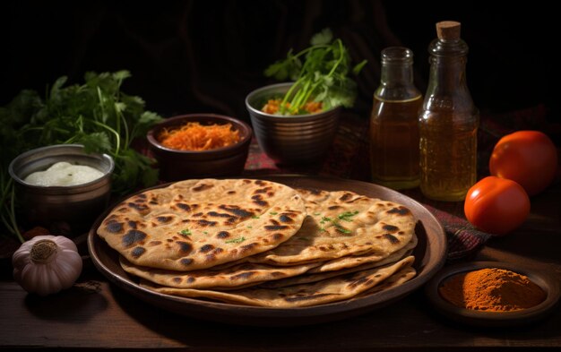 Popular breakfast dish in Kerala Parotta or Paratha