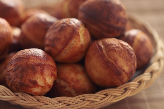 Foto popular dansih palline di pancake o aebleskiver