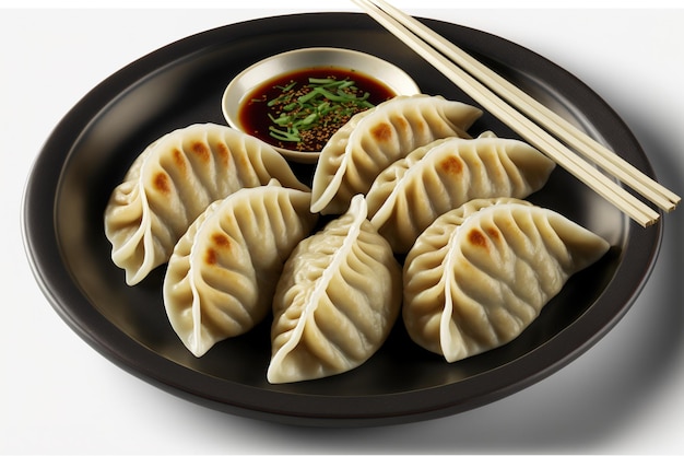 Popular Japanese and Chinese dish are gyoza dumplings