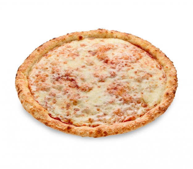白のアメリカンスタイルのピザ屋で人気のピザのトッピング