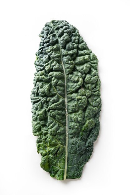 Photo popular tuscan kale salad isolated on white background