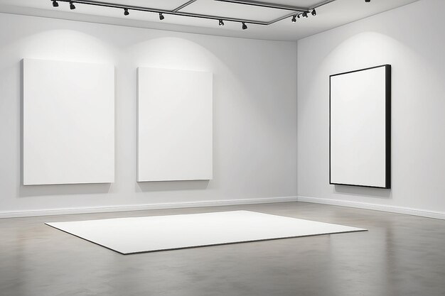 Всплывающая галерея Мокет презентации творческих работ на белых стенах