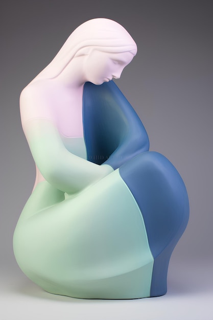Photo porcelain female figure minimalism realism pastel colors