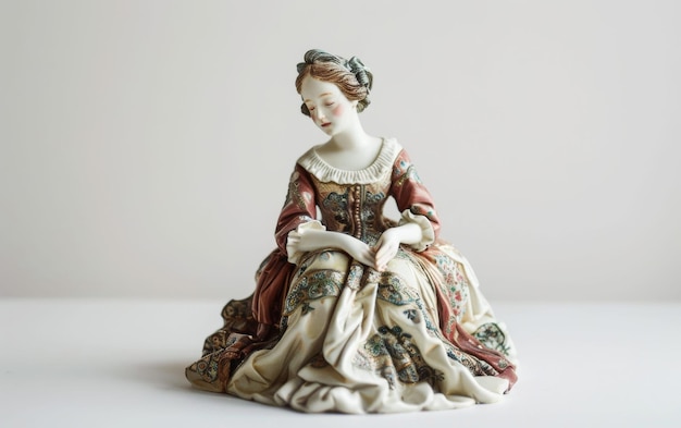 Porcelain Figurines for Timeless Decor On White Background