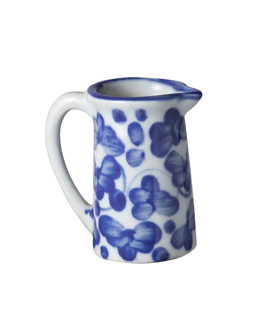 Porcelain jug ceramic isolated on white