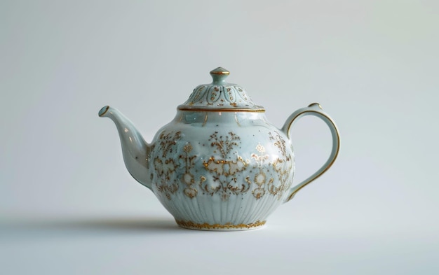 Porcelain Teapot for Elegant Entertaining On White Background