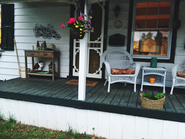 Photo porch of wooden house