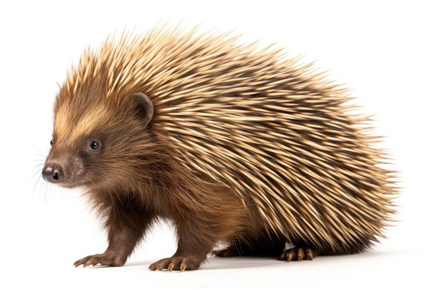 Porcupine isolated on a white background