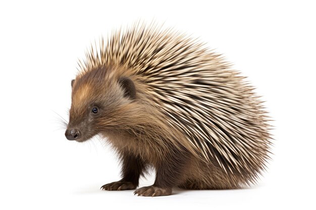 Porcupine isolated on a white background