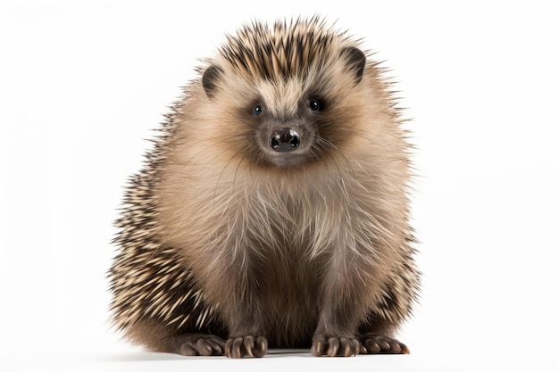 Porcupine isolated on a white background