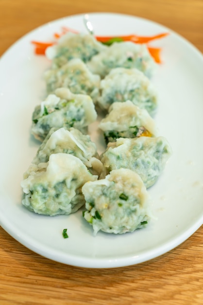 pork dumpling with vegetable in chinese style