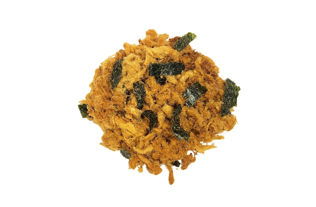 Pork floss with seaweed on the toast