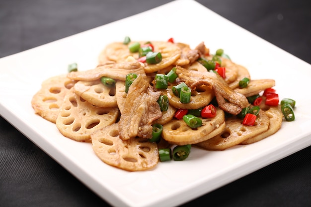 pork fried lotus root slice