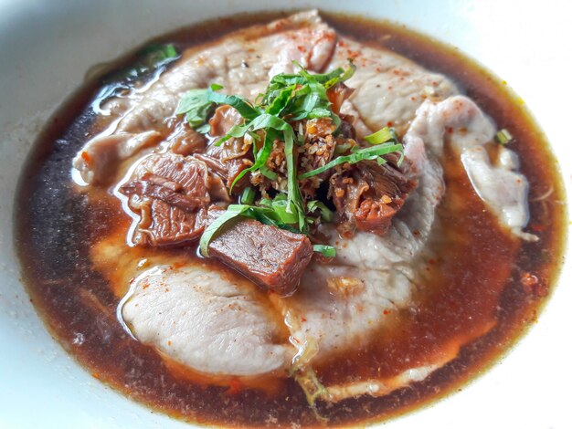 Pork Noodle Soup, Thai Style.