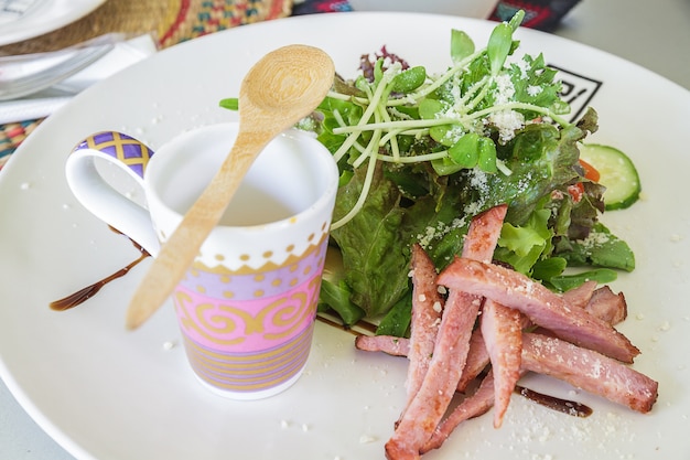 Premium Photo | Pork salad