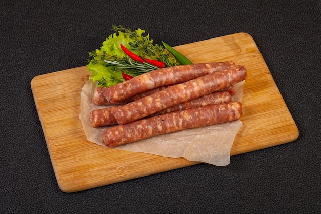 Pork sausages for grill