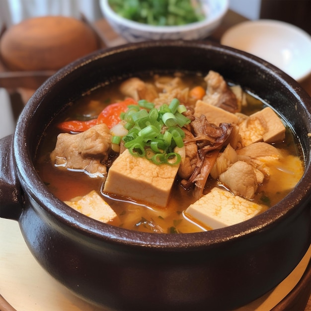 사진 돼지 가죽 과 토푸 요리 - 맛있고 맛있는 음식