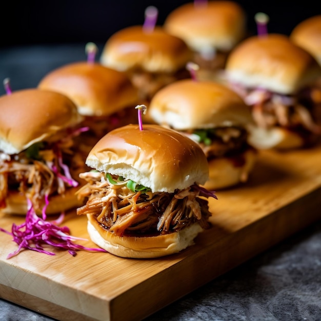 Pork Sliders with Pulled Meat Generative AI