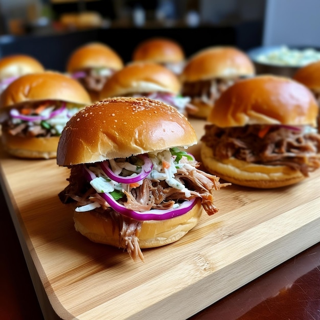 Pork Sliders with Pulled Meat Generative AI