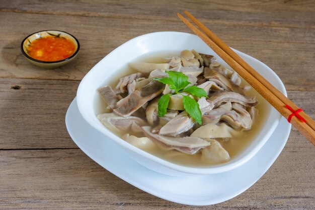 Pork stomach sliced soup