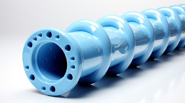 Porous pipe on white background