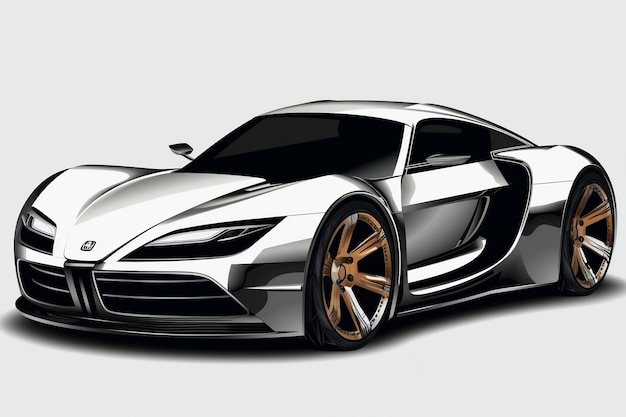 Porsche Design op grijsroze versterker Bronsstijl Hypergedetailleerde weergave