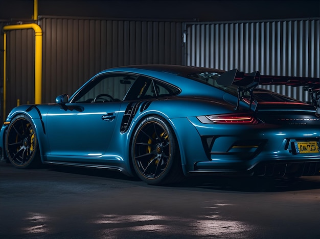 Premium AI Image  PORSCHE GT3 RS PROFESSIONAL NIGHTTIME PHOTOSHOOT