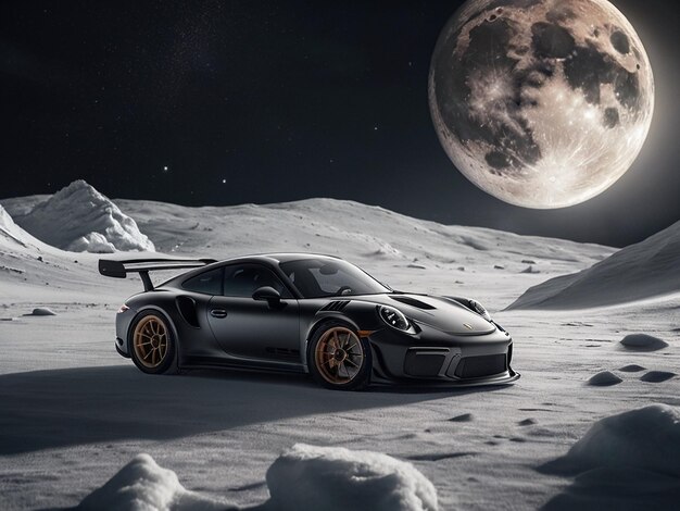 Porsche On Moon