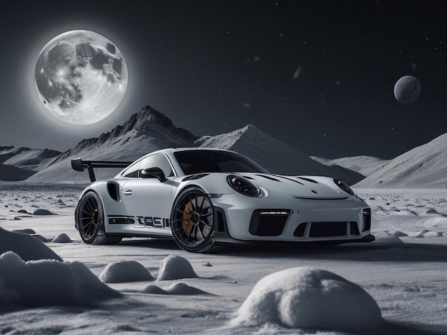 Porsche On Moon