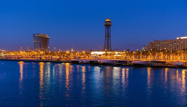 port in Barcelona during evening Spain