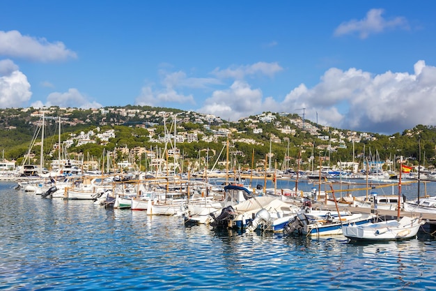 Port d\'andratx marina with boats on mallorca travel traveling\
holidays vacation in spain