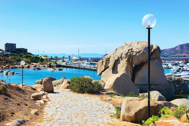 Port at Villasimius, Cagliari, South Sardinia in Italy