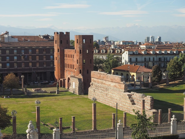 Porta Palatina Palatine Gate in Turin