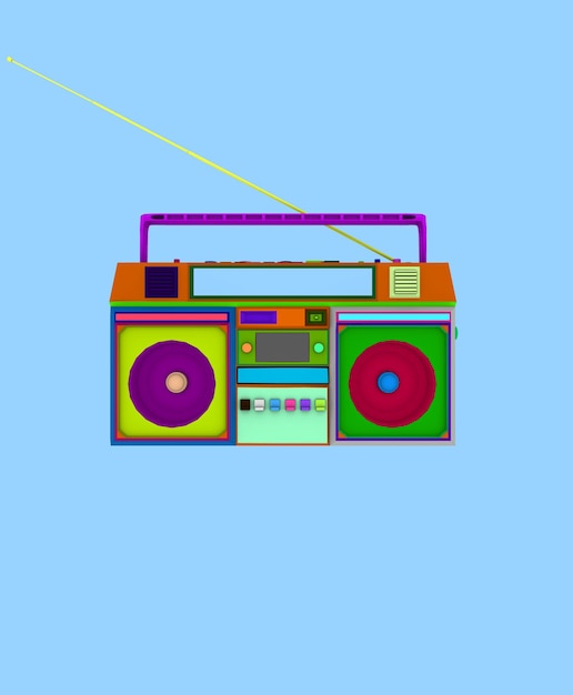 ポータブル ステレオ 80 年代 90 年代のデザイン レトロ ミュージック