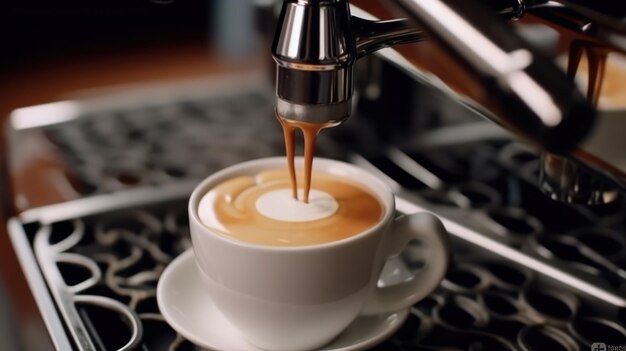 portafilter_machine_pours_fresh_coffee_into_cappuccino