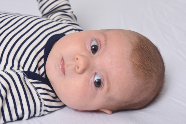 Portait of a baby of low angle