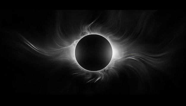 Photo portal or burning ring on black background