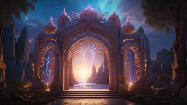 Portal to Enchantment A Magical Doorway in the Enchanted Forest