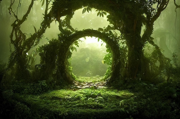 Portal in the middle of a forest