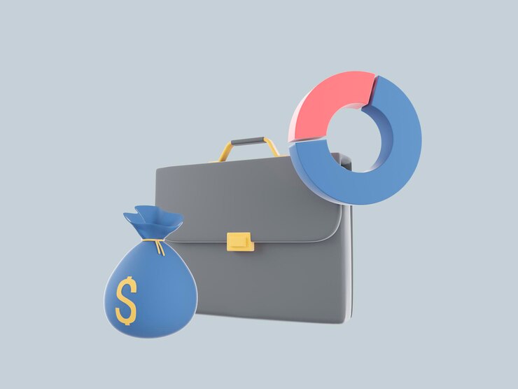 Photo portfolio income d icons related to business investment trade services investment strategy and finan...