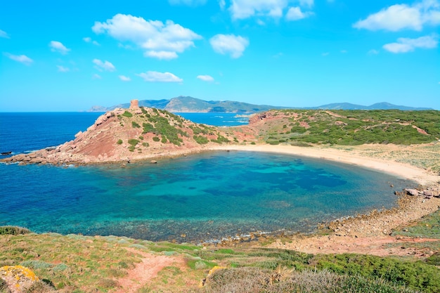 Porticciolo beach on a clear day Sardinia