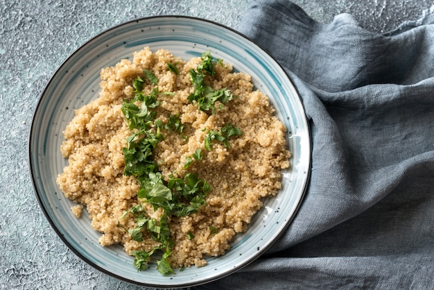 Portie gekookte quinoa