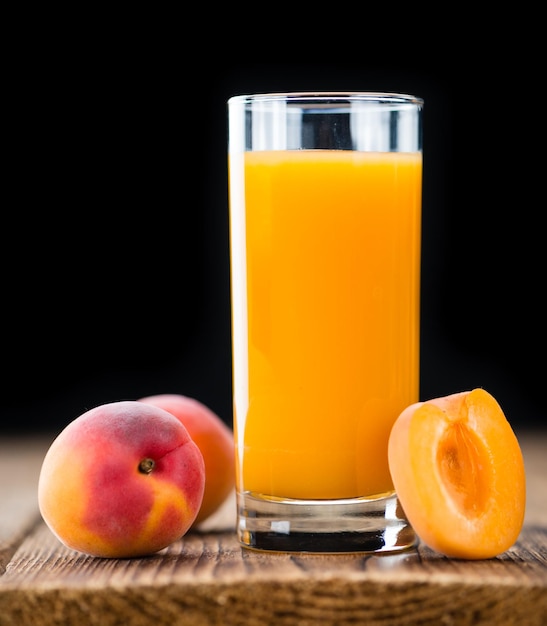 Portion of Apricot Juice on a slate slab