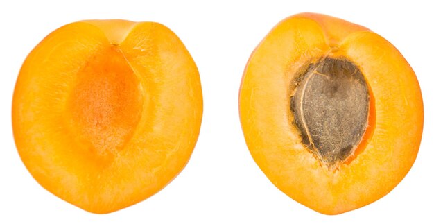 Portion of Apricots isolated on white