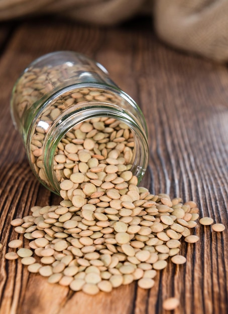 Portion of Brown Lentils