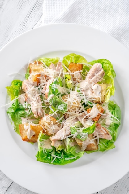 Portion of Caesar salad